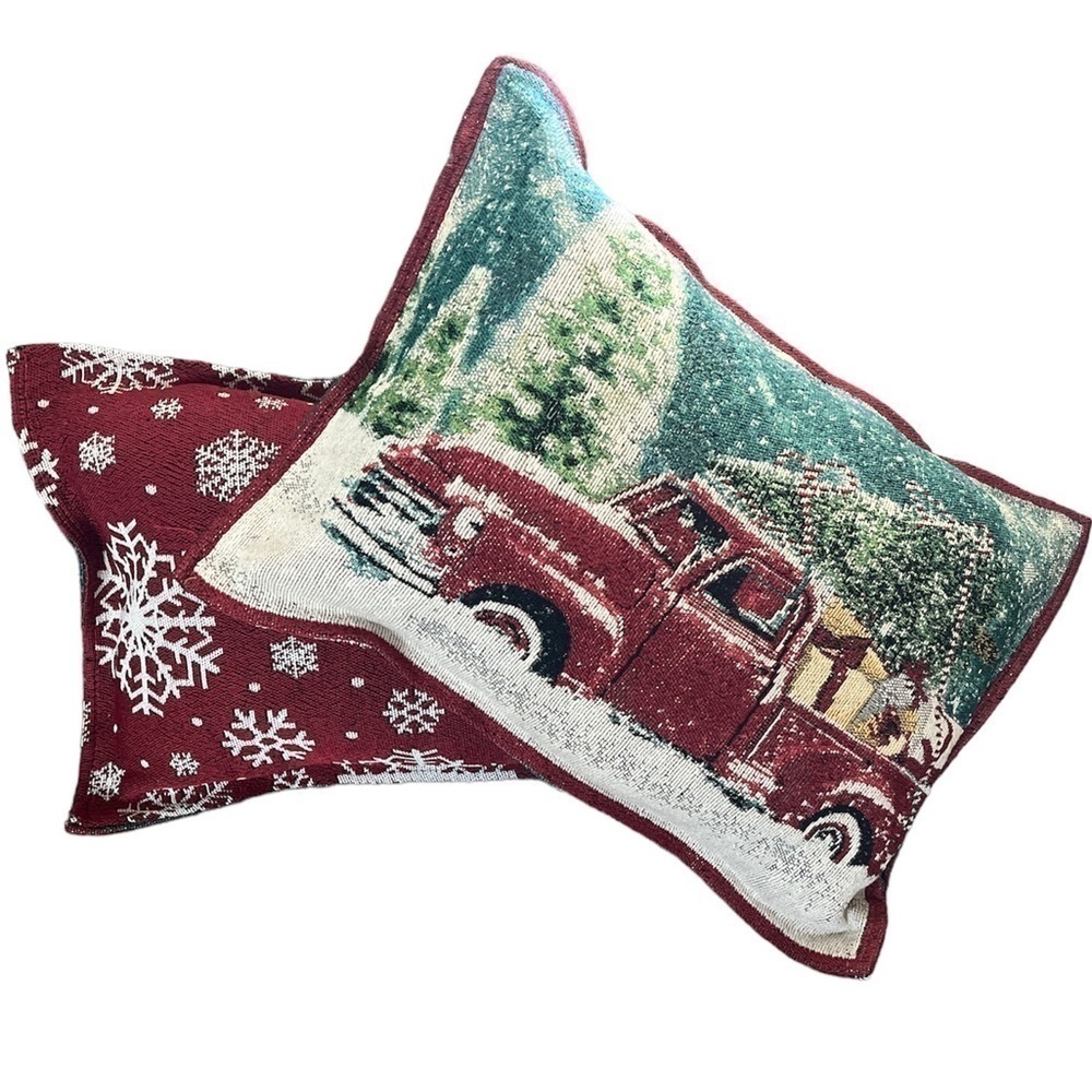 CHRISTMAS Truck accent pillows 2